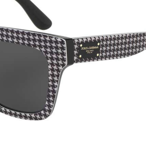Dolce and Gabbana 54mm Houndstooth Sunglasses NEW - Picture 4 of 7